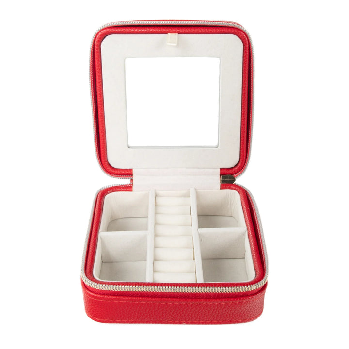 Leah Travel Jewelry Case | Red