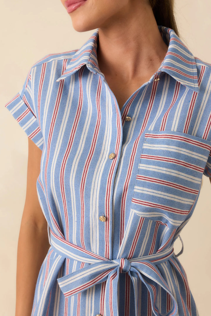 Jules Dress | Starboard Stripe Print