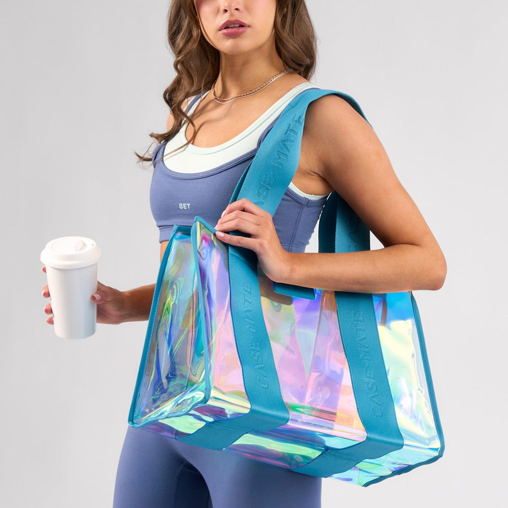Jelly Tote with Phone Pouch | Emerald Soap Bubble
