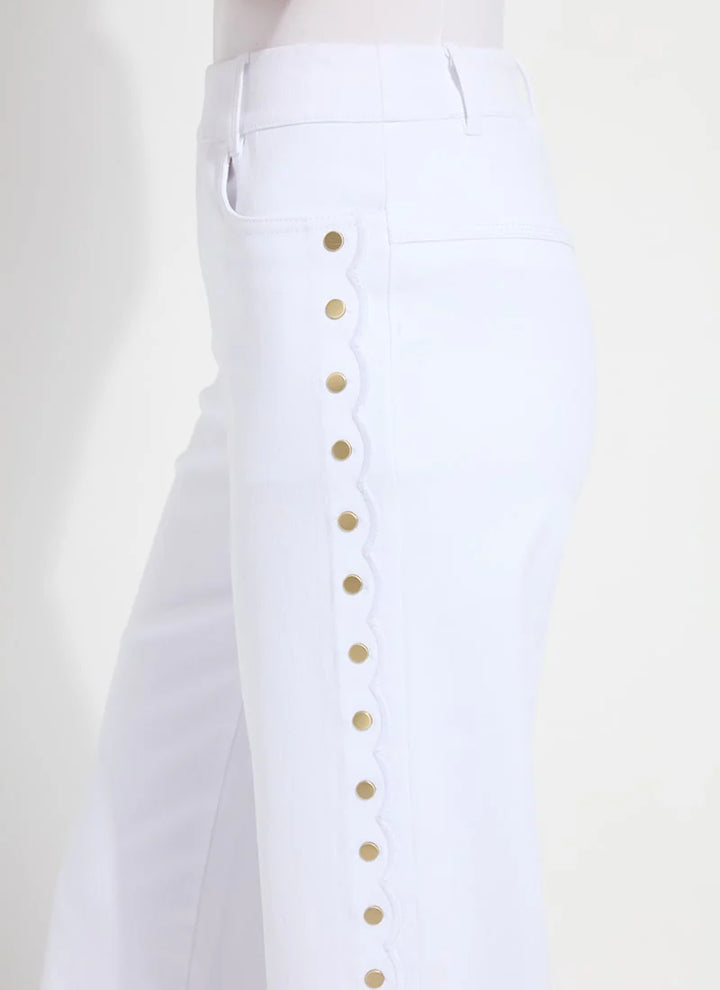 Willa Scallop Studded Crop Denim