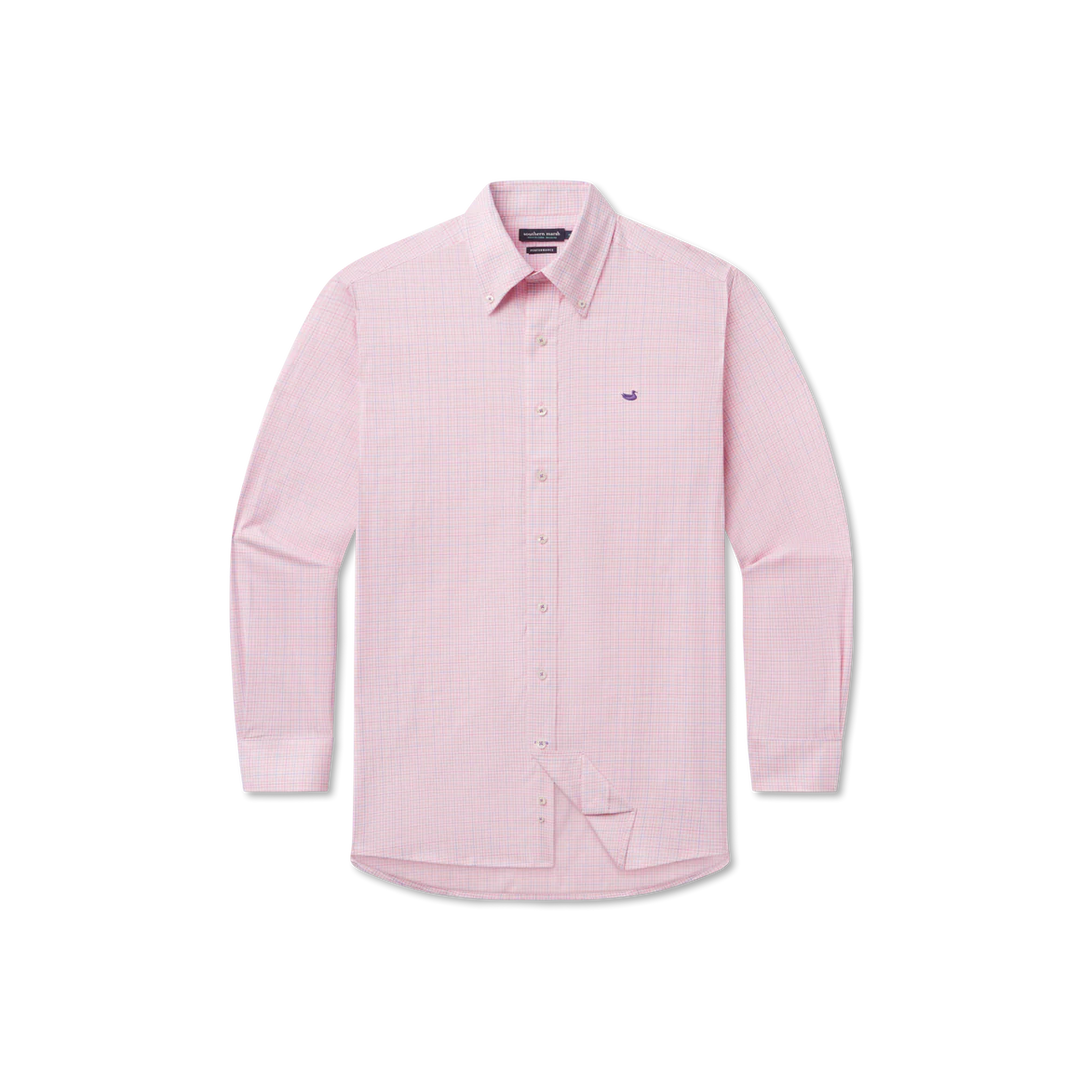 Dyer Performance Gingham Dress Shirt: Camelia &amp; Wharf Purple