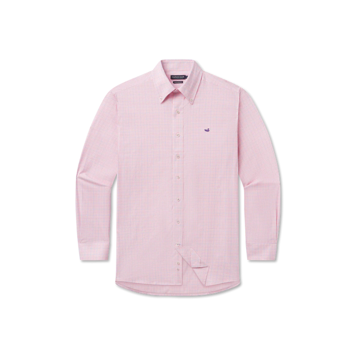 Dyer Performance Gingham Dress Shirt: Camelia &amp; Wharf Purple