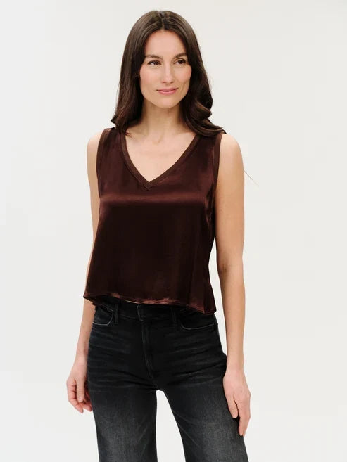 Rossa | Satin Tank Brown