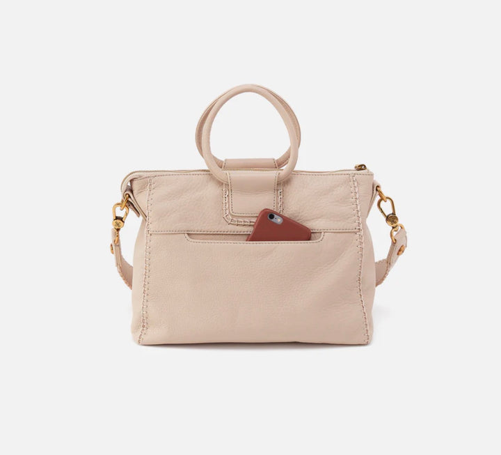 Shelia Medium Satchel | Pebbled Leather Stonewash