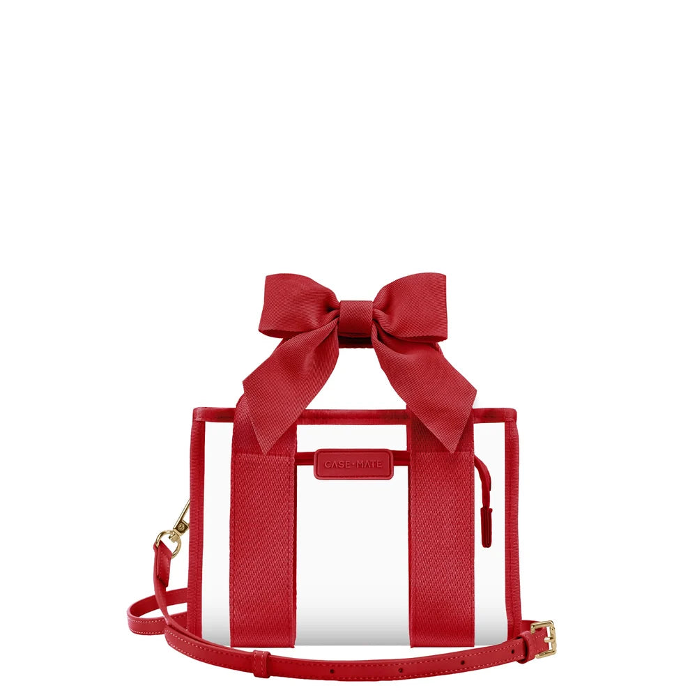 Casemate Stadium Tote with Strap Varsity Red Bow