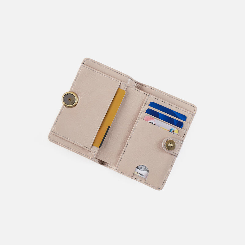 Hutton Small Wallet | Stone Gloss