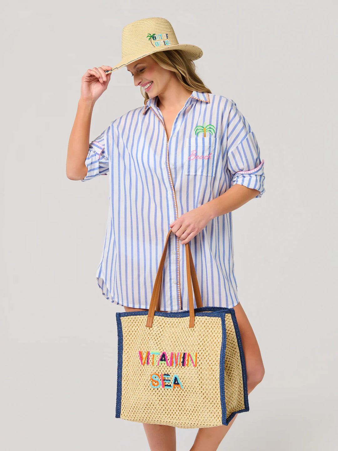"Vitamin Sea" Tote, Natural