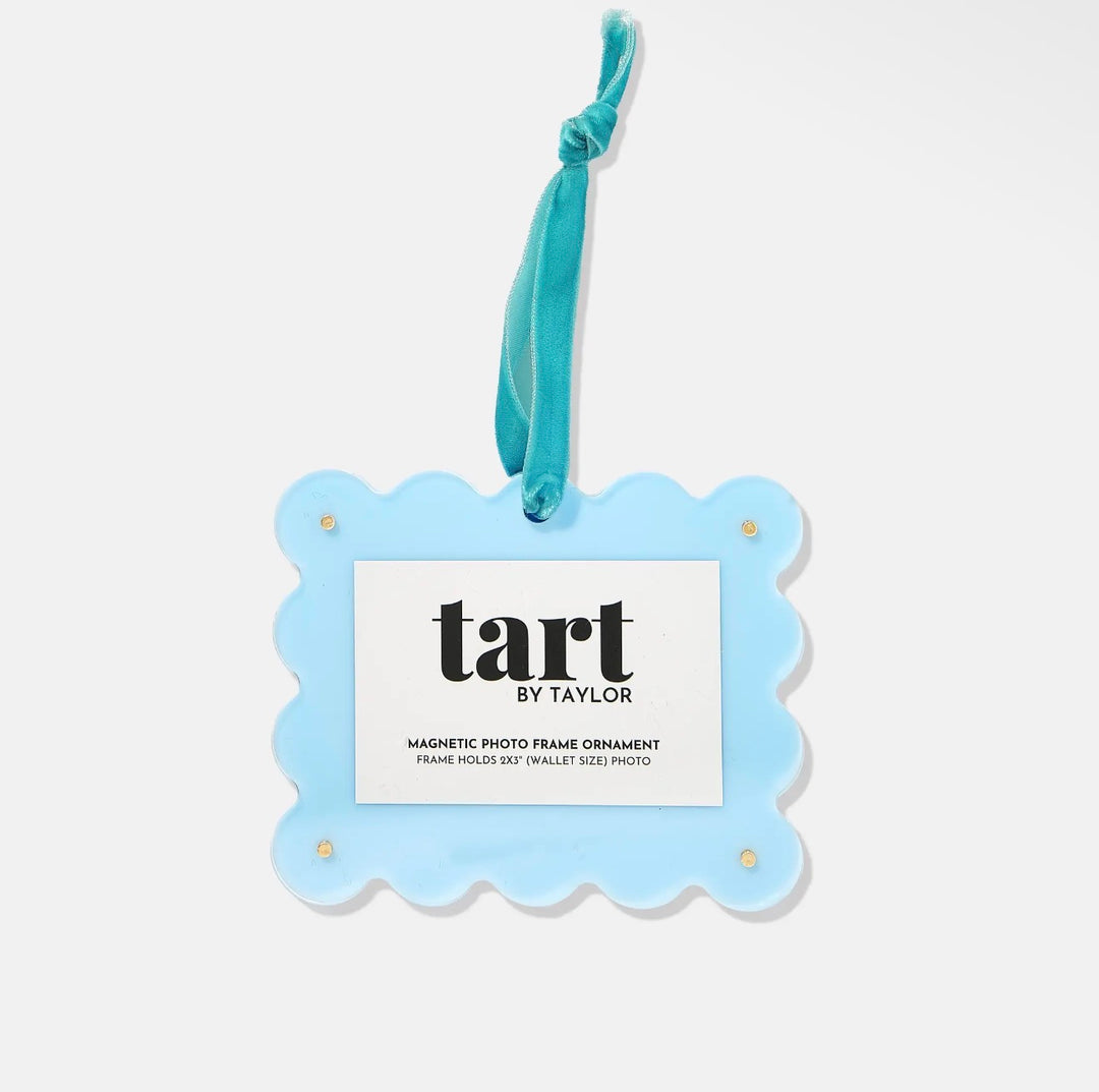 Tart by Taylor Light Blue Frame Ornament 