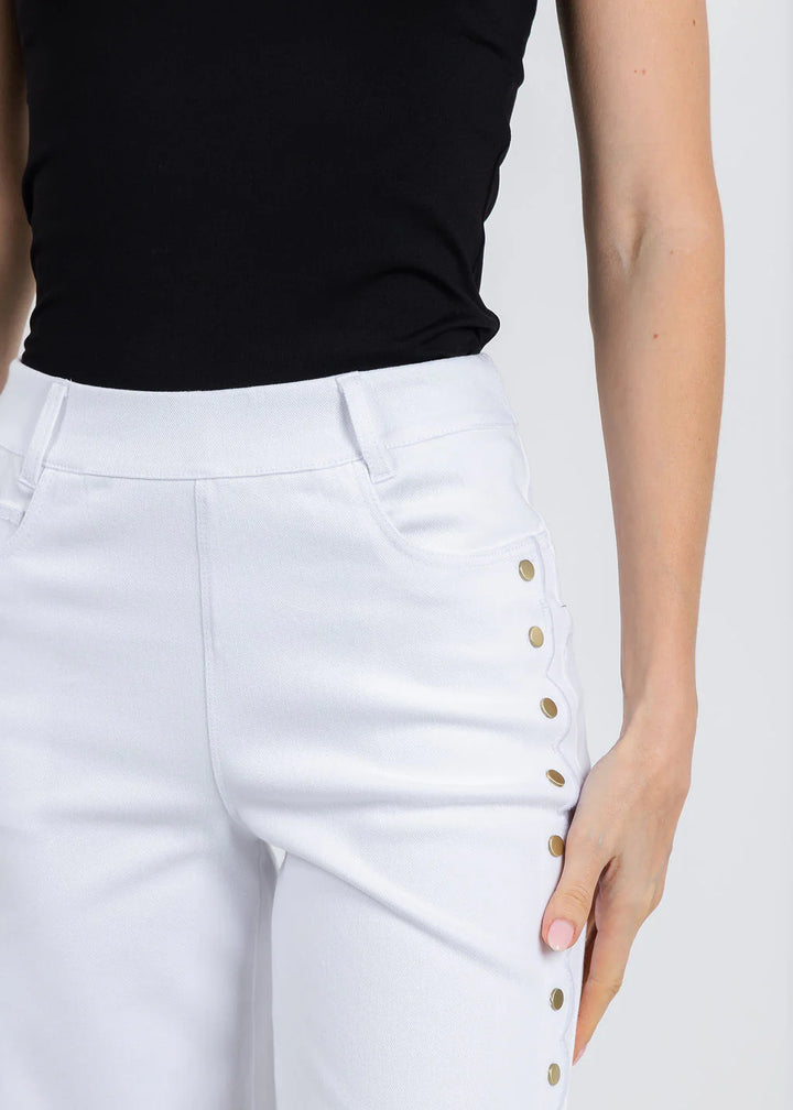 Willa Scallop Studded Crop Denim