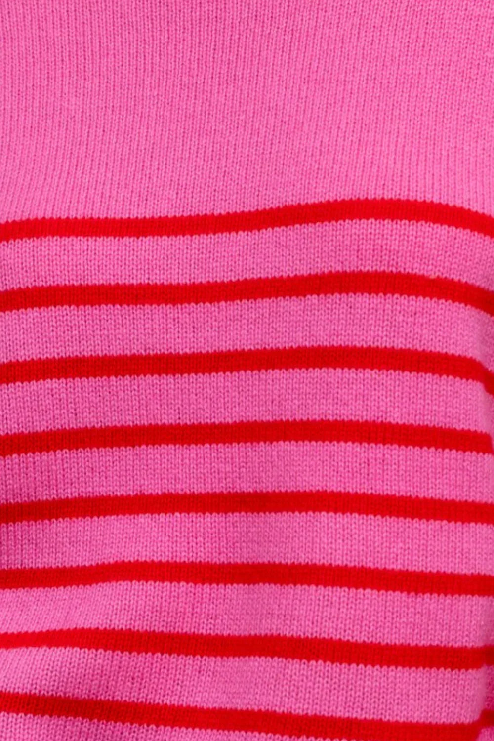 Smith Crew Wool/ Cashmere | Hot Pink &amp; Red