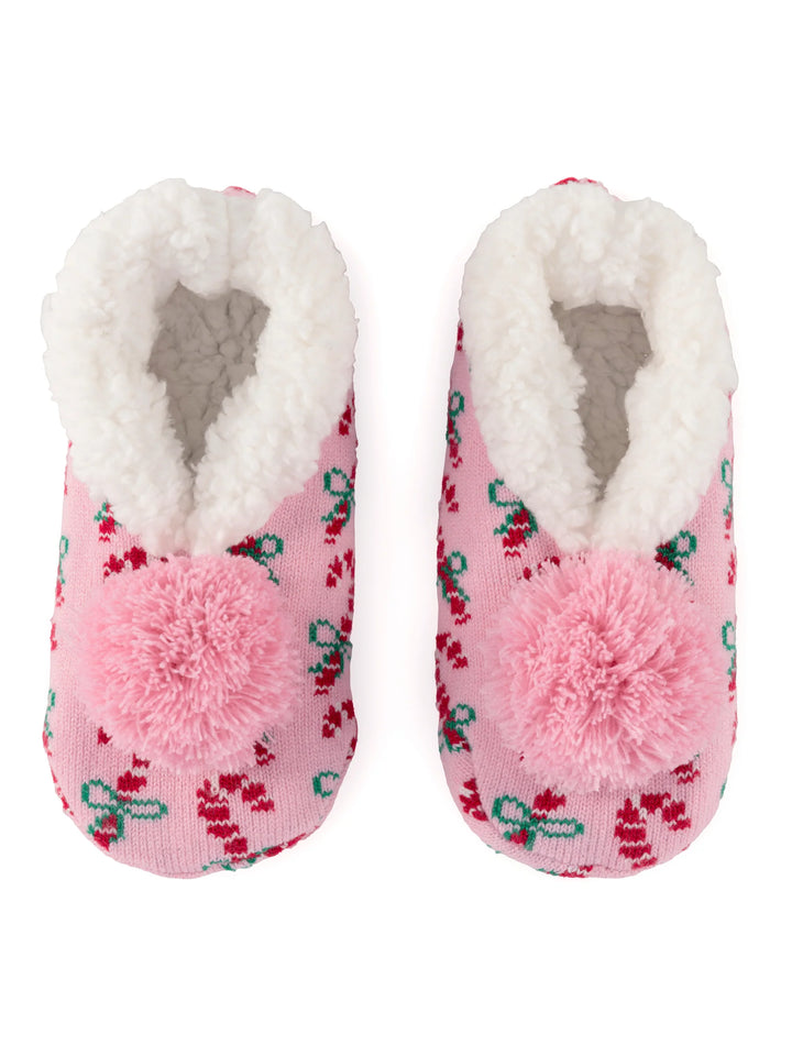 Arya Candycane Slippers | Pink