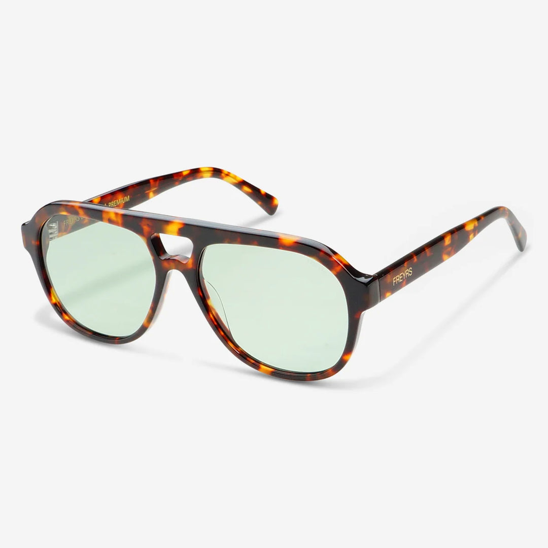 Rio Sunglasses | Dark Tortoise/Green