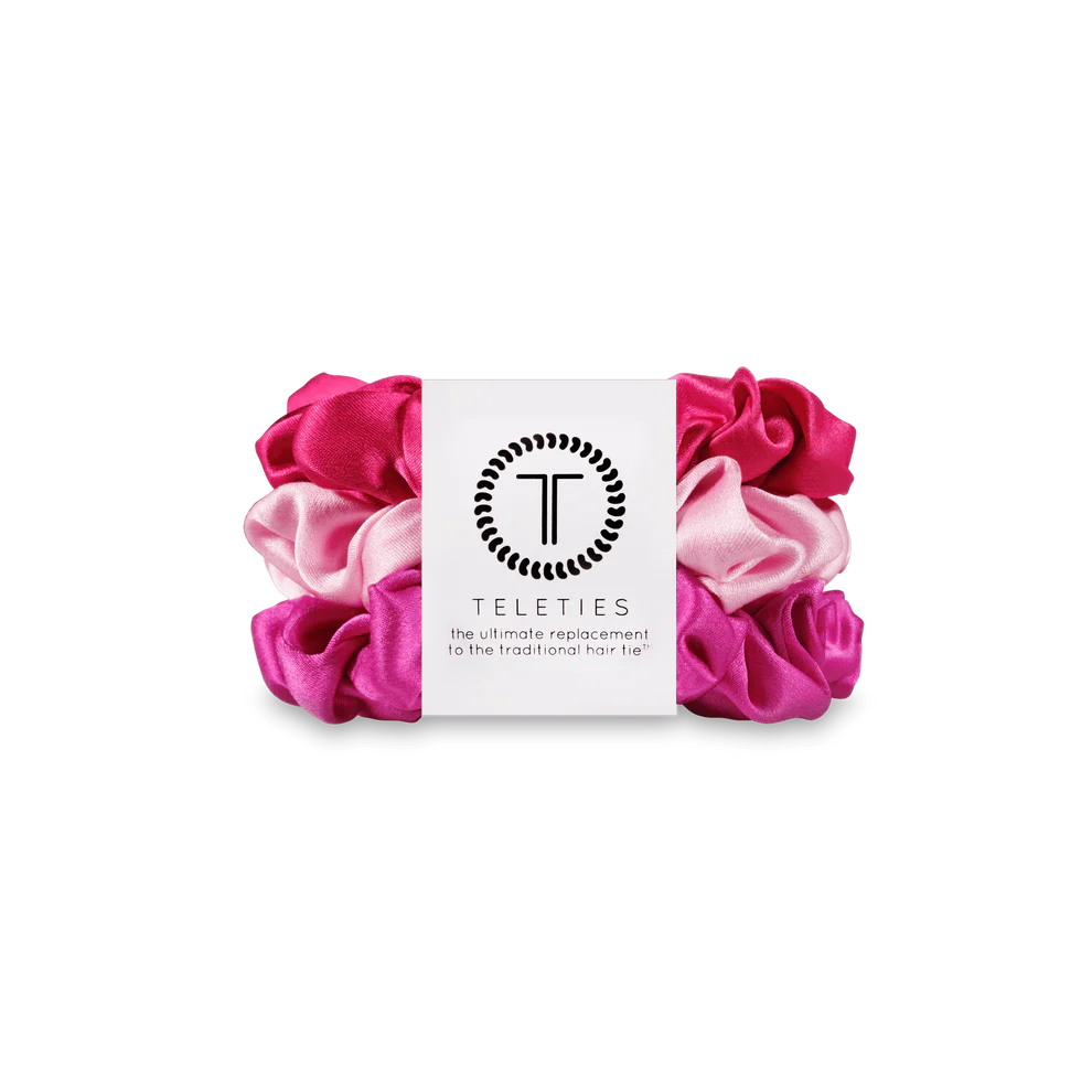 Teleties Small Silk Scrunchie Rosé All Day