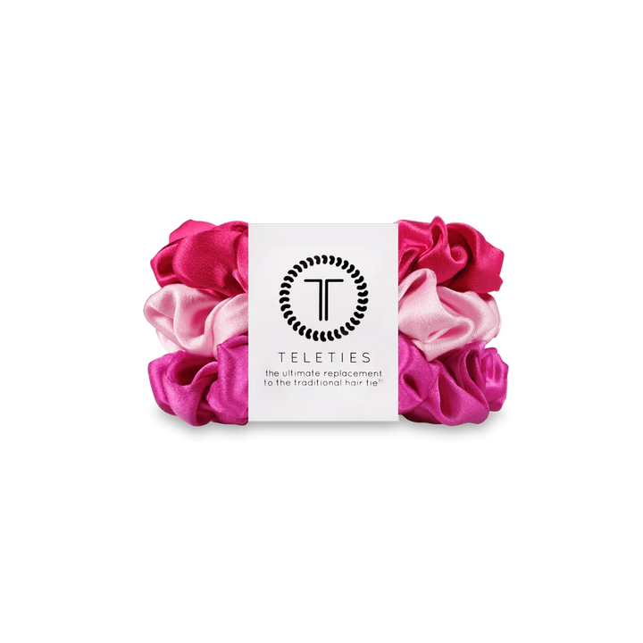 Teleties Small Silk Scrunchie Rosé All Day
