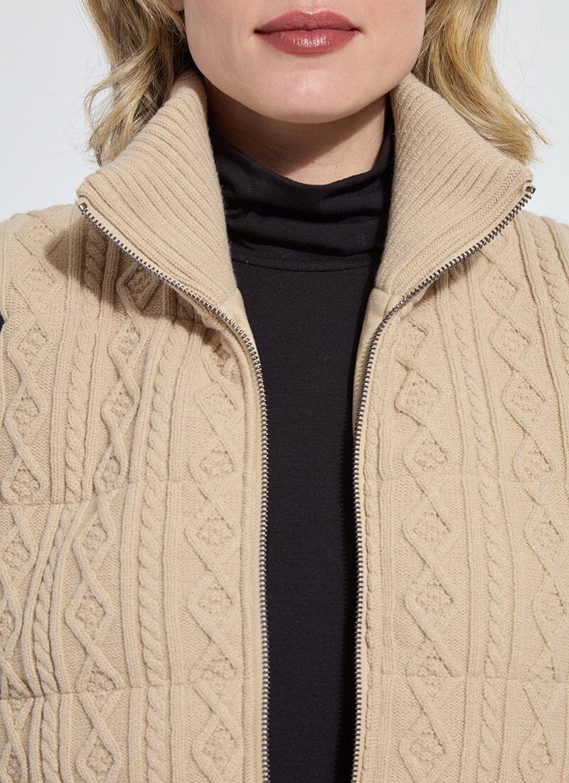 Petra Reversible Puffer Sweater Vest