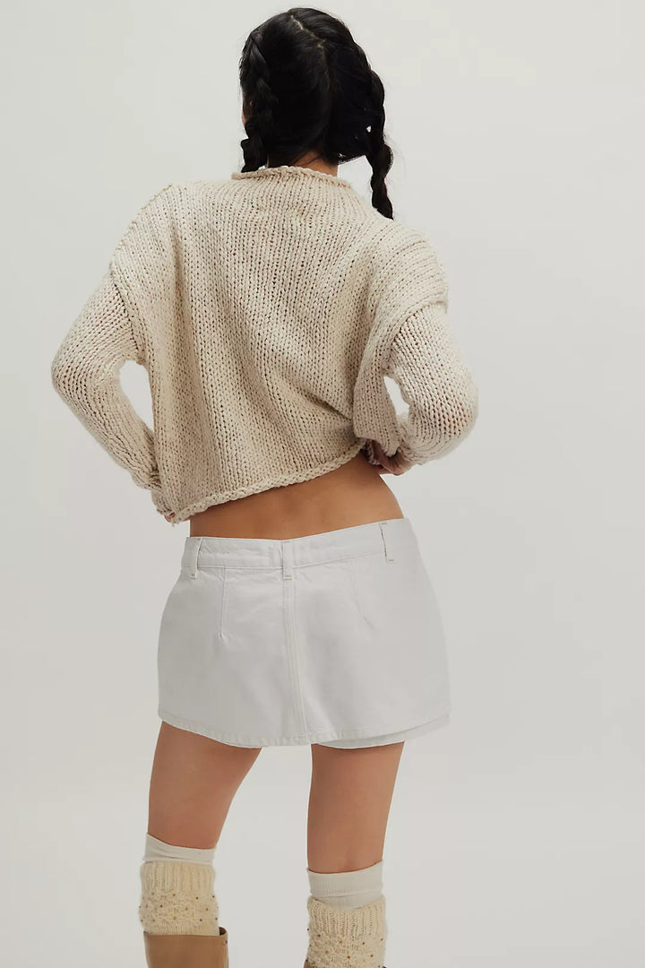 We The Free Gallivanting Peekaboo Skort:  Optic White