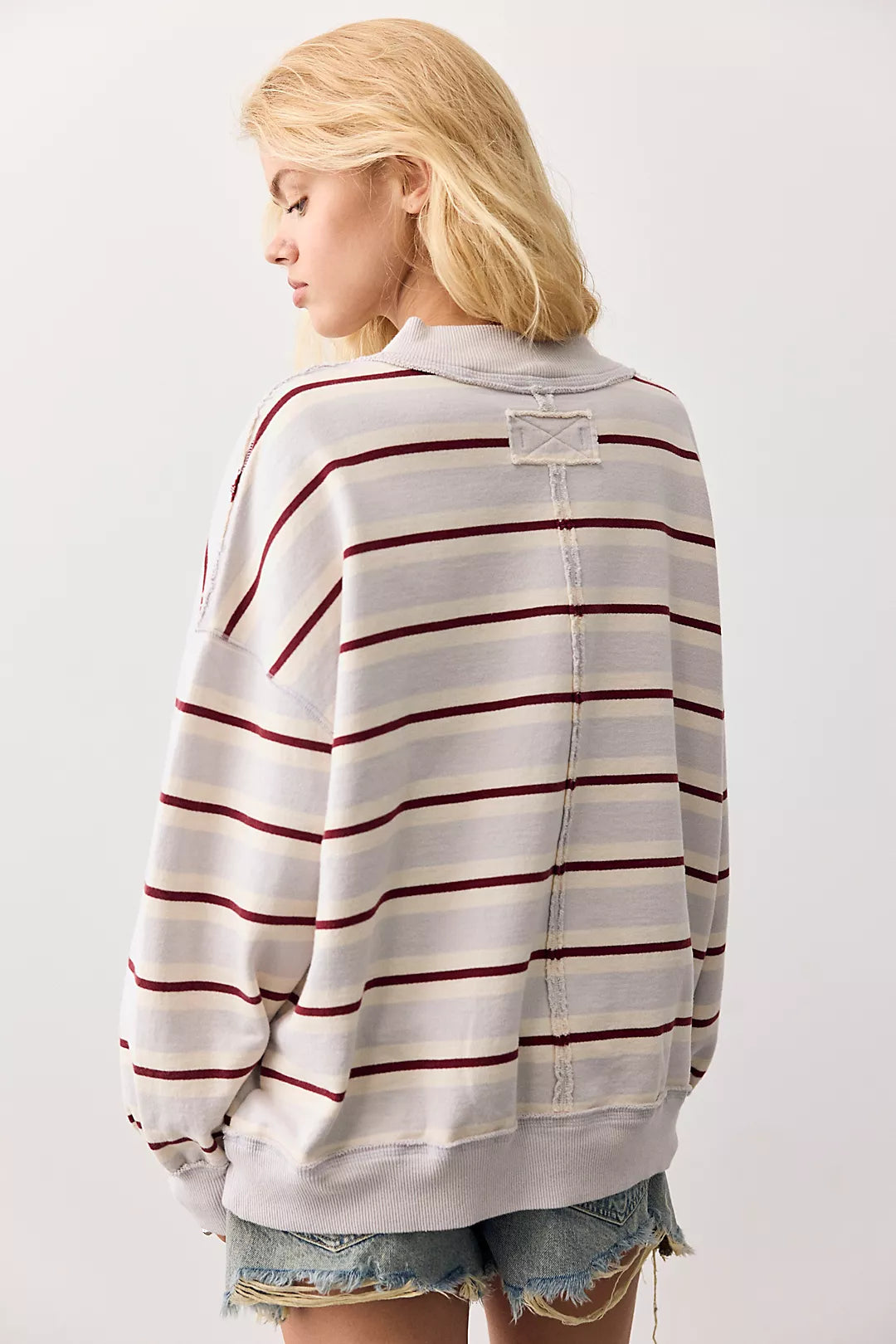 Palm Spring Striped in Washed Blue Combo