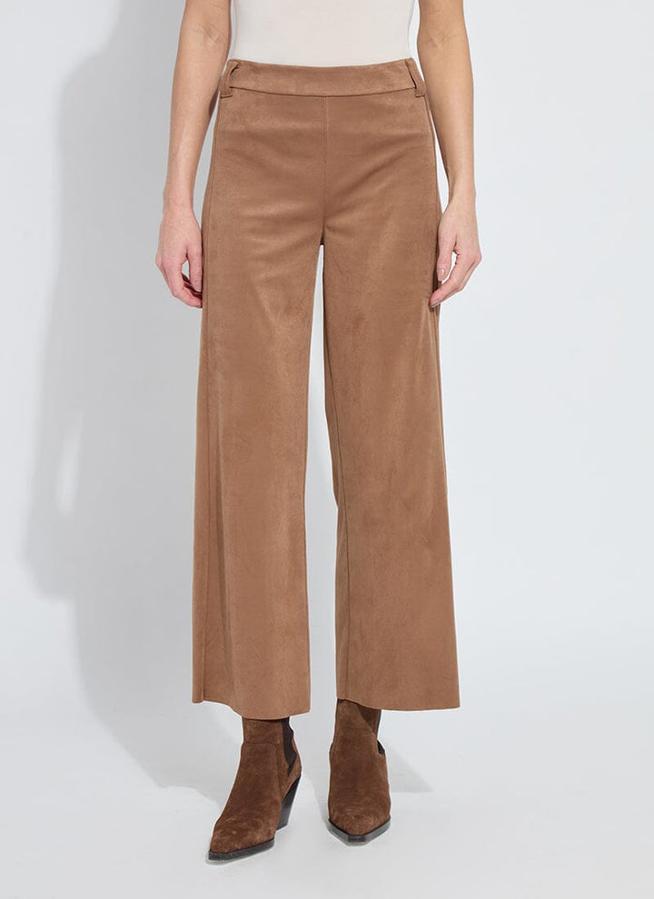 Lysse Vionette Vegan Suede Wide Leg Trouser / Camel