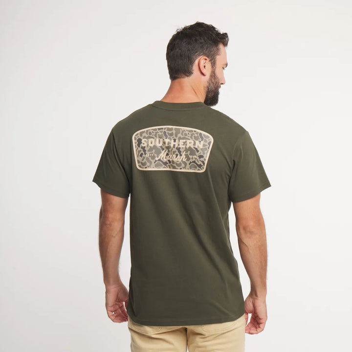 Retro Camo Tee | Dark Olive