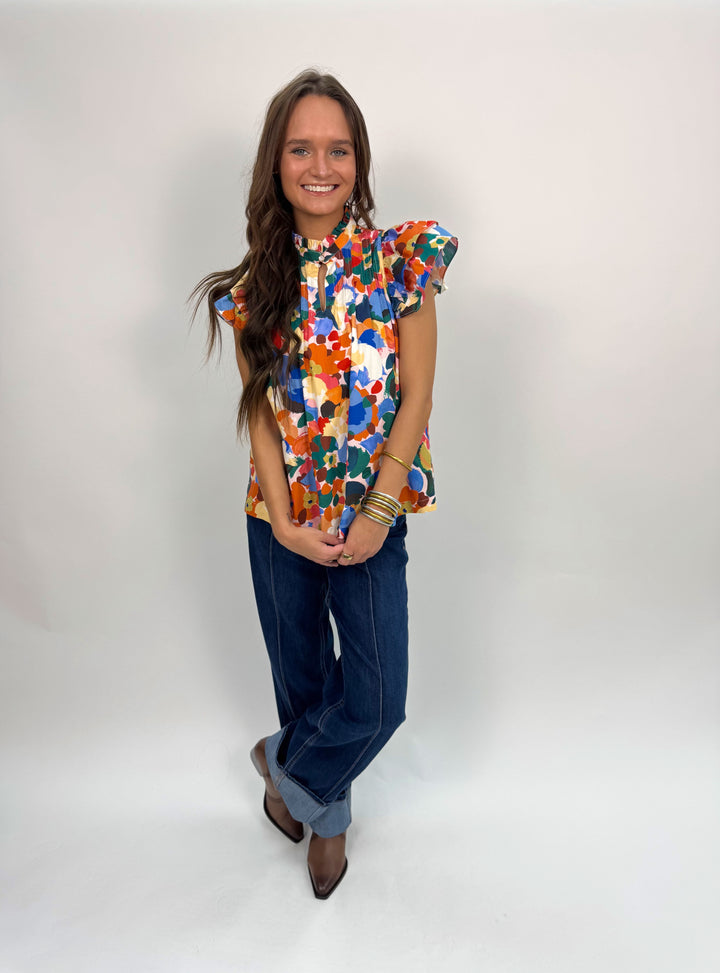 Sara Beth Top / Wildflower Whirl
