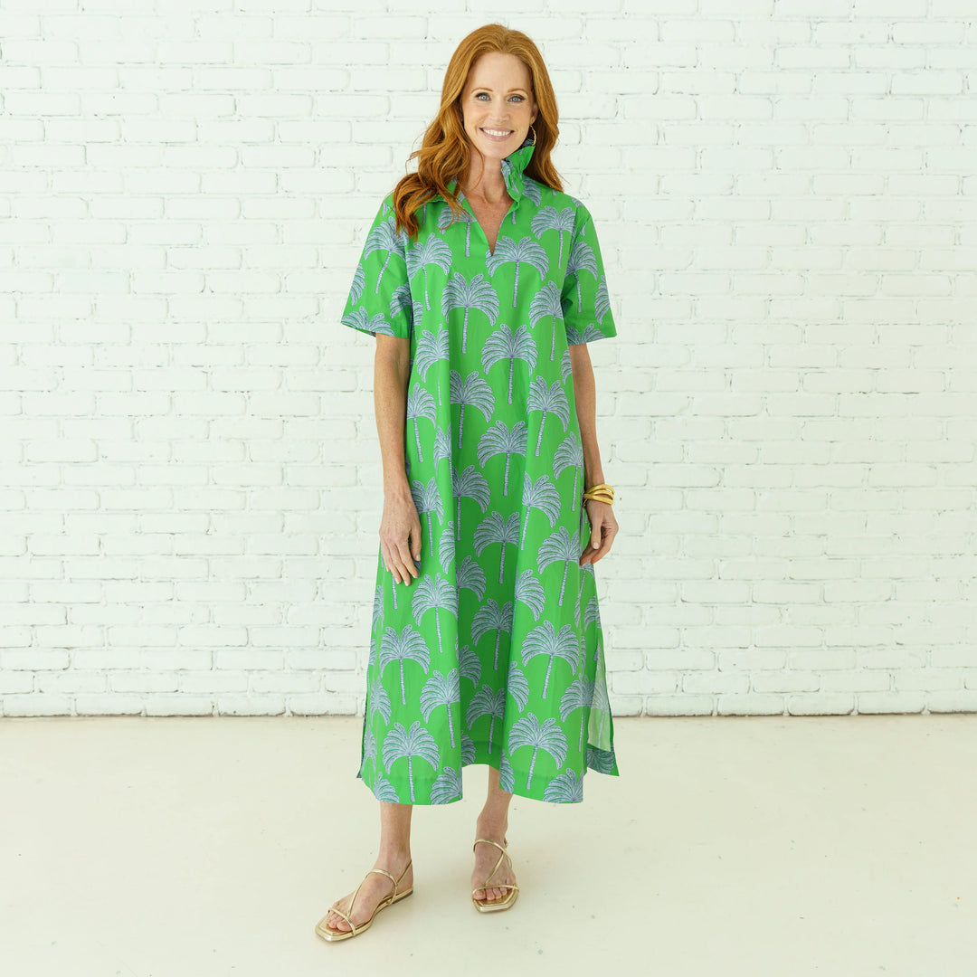 Georgia Palm Dress Green