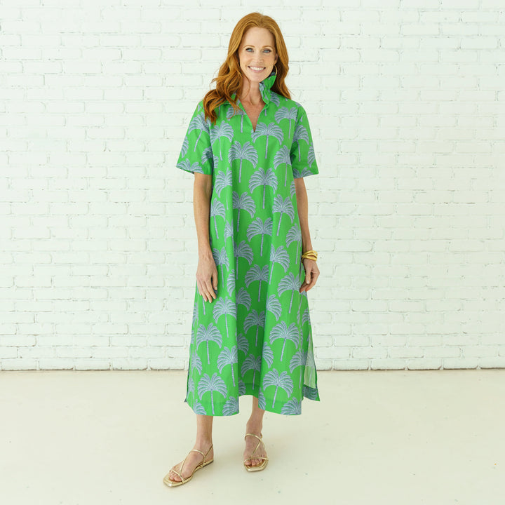 Georgia Palm Dress Green