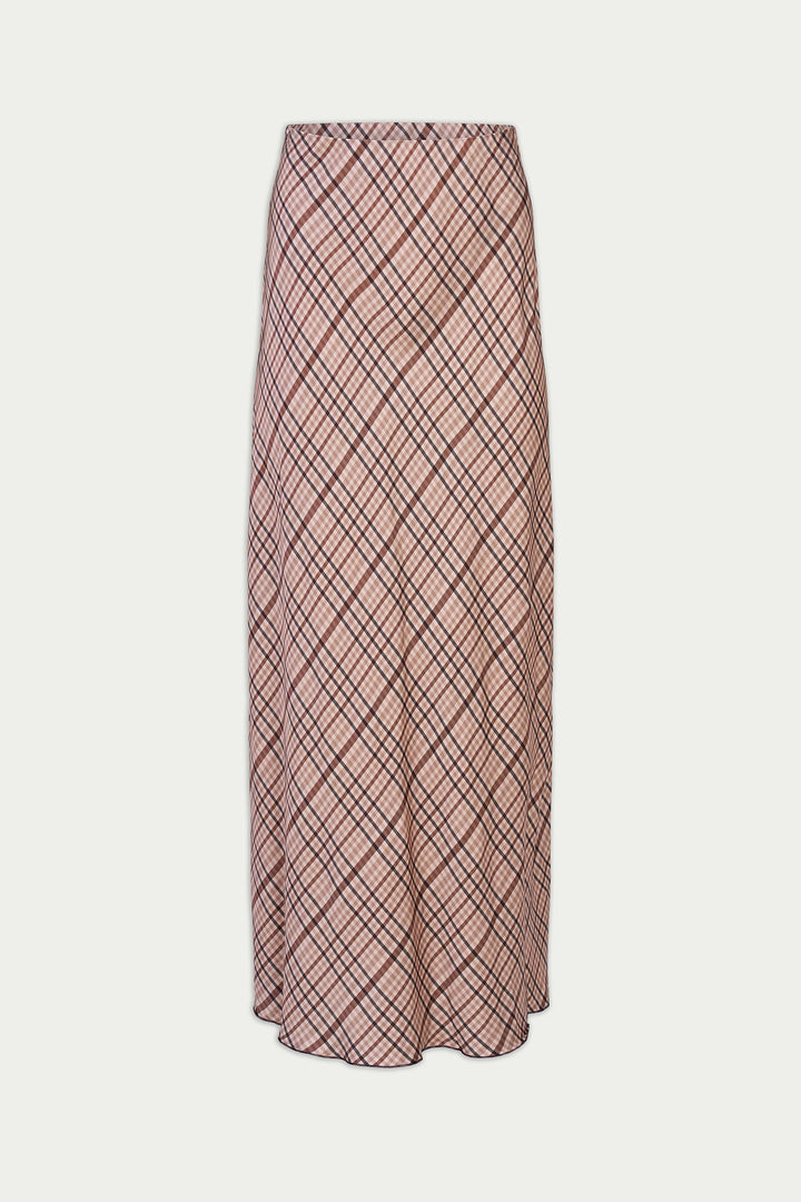Meadow Skirt | Beige Plaid