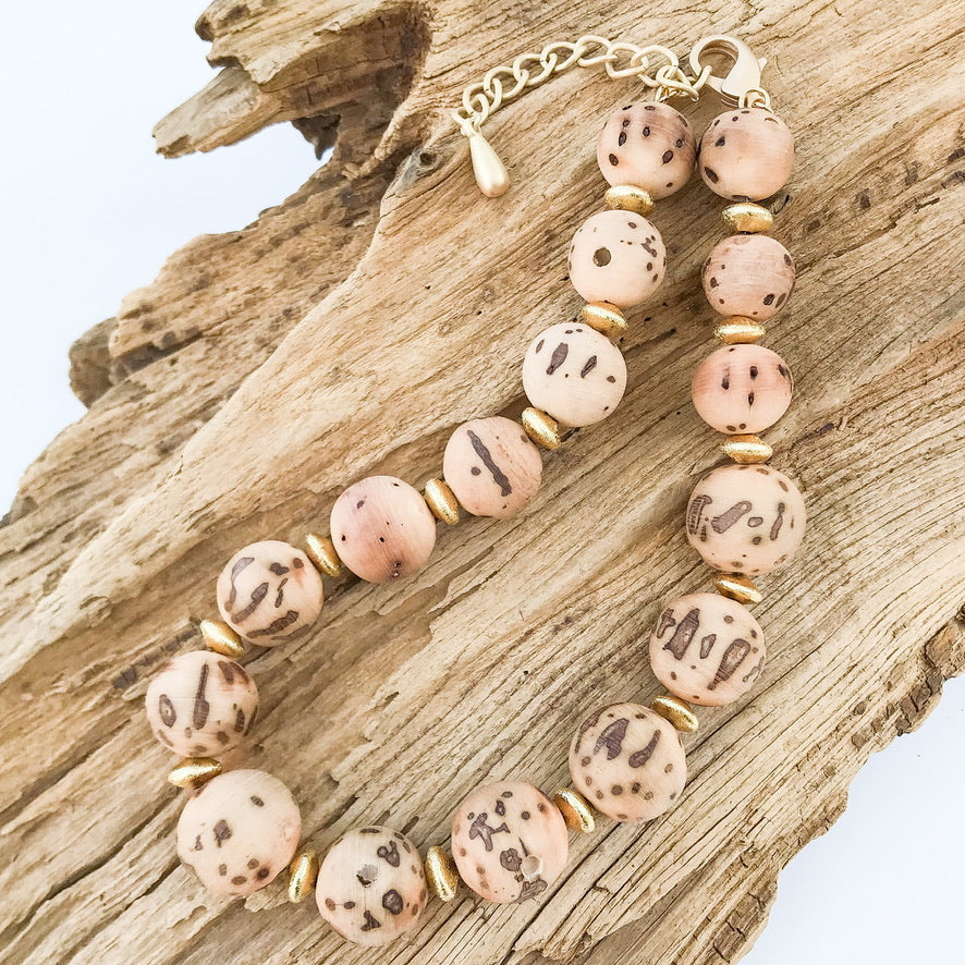 Virtue Cork Bead Necklace 