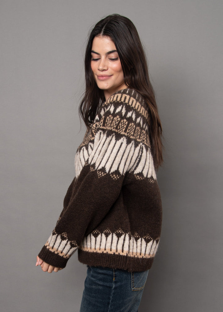 Sarafina Long Raglan Sleeve Crew Neck Sweater