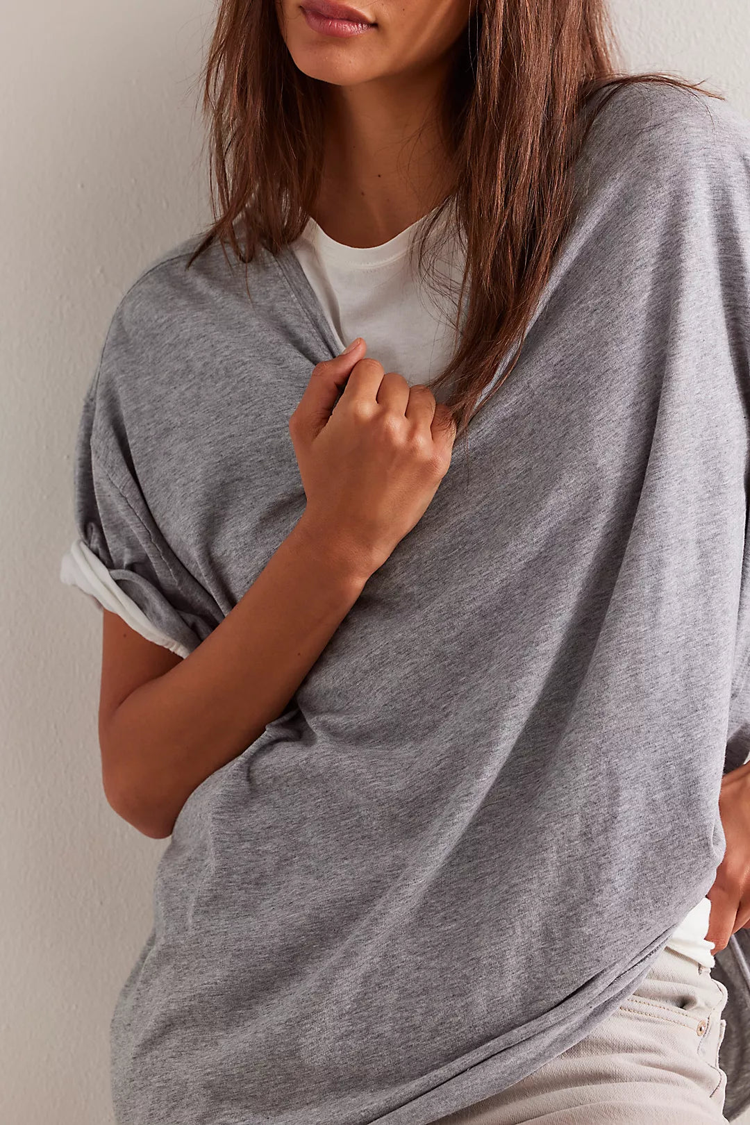 Free People Nina Tee | Heather Grey
