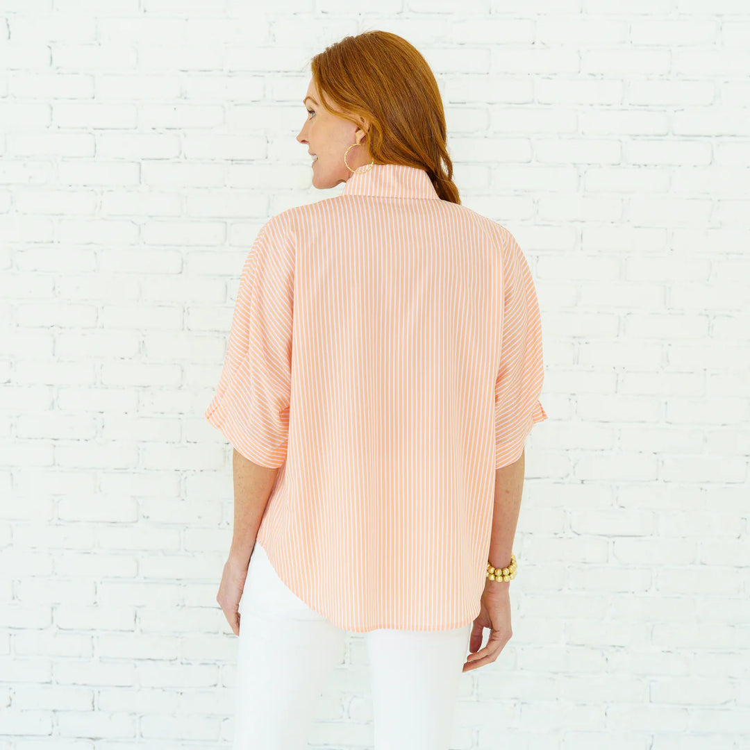 Annie Stripe Top Apricot