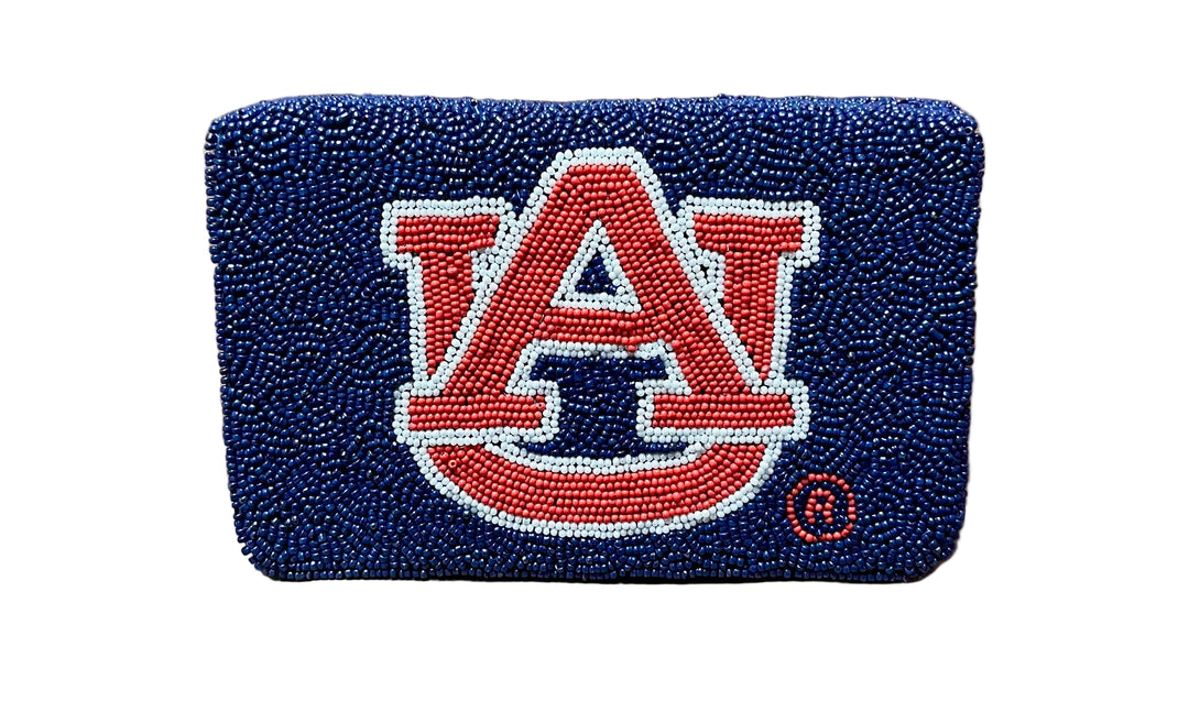 La Chic Auburn Hard Shell Beaded Crossbody Bag