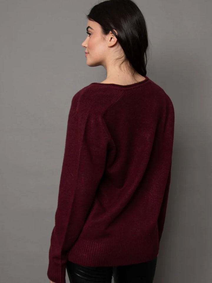 Ghazala Long Raglan Sleeve V-Neck