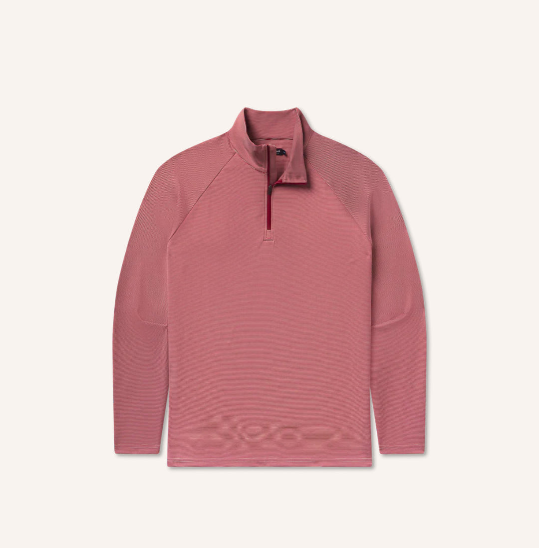 Southern Marsh Southampton Performance Quarterzip-Stripes / Maroon & Gray