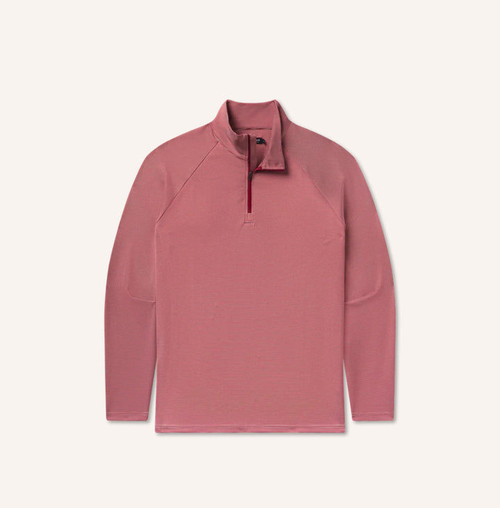 Southern Marsh Southampton Performance Quarterzip-Stripes / Maroon & Gray