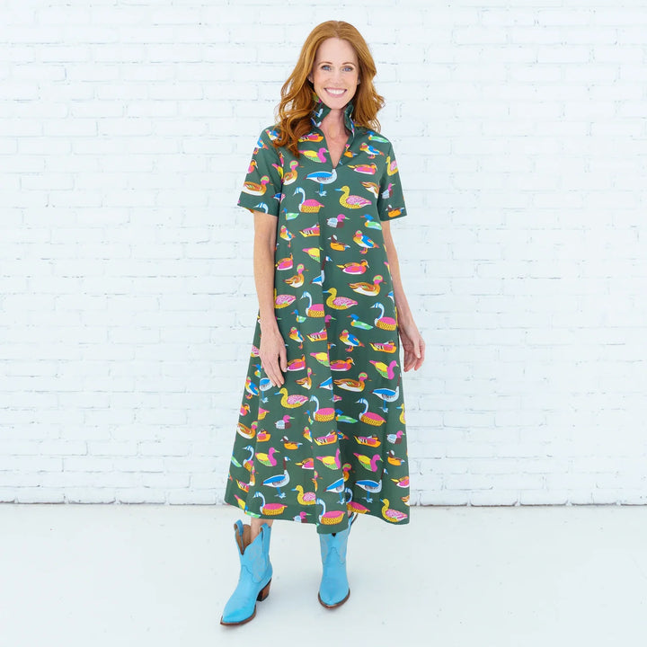 Georgia Duck Dress Olive