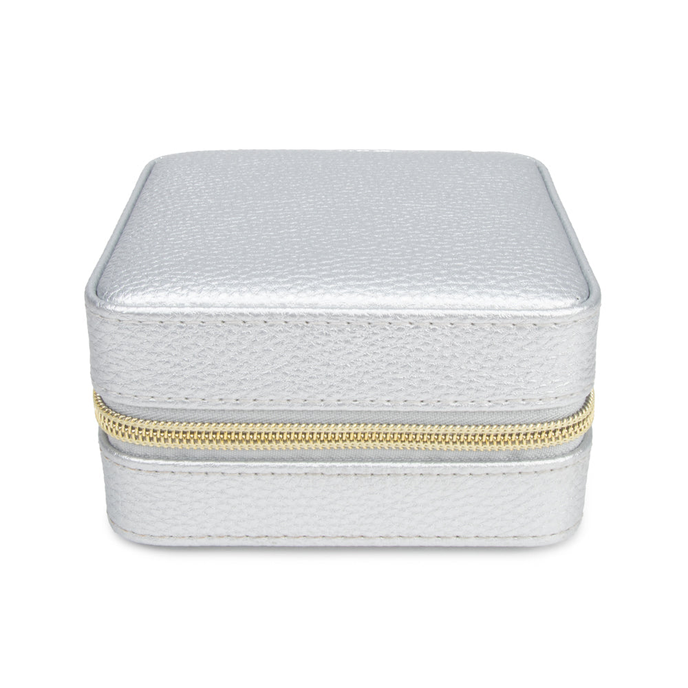 Leah Travel Jewelry Case | Silver