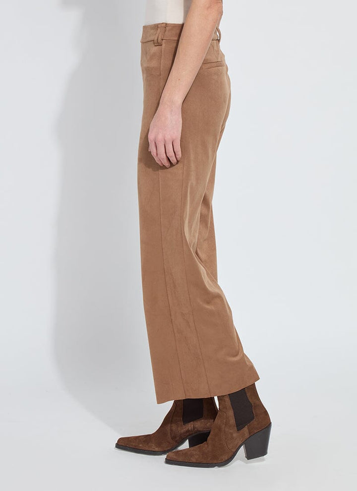 Vionette Vegan Suede Wide Leg Trouser / Camel