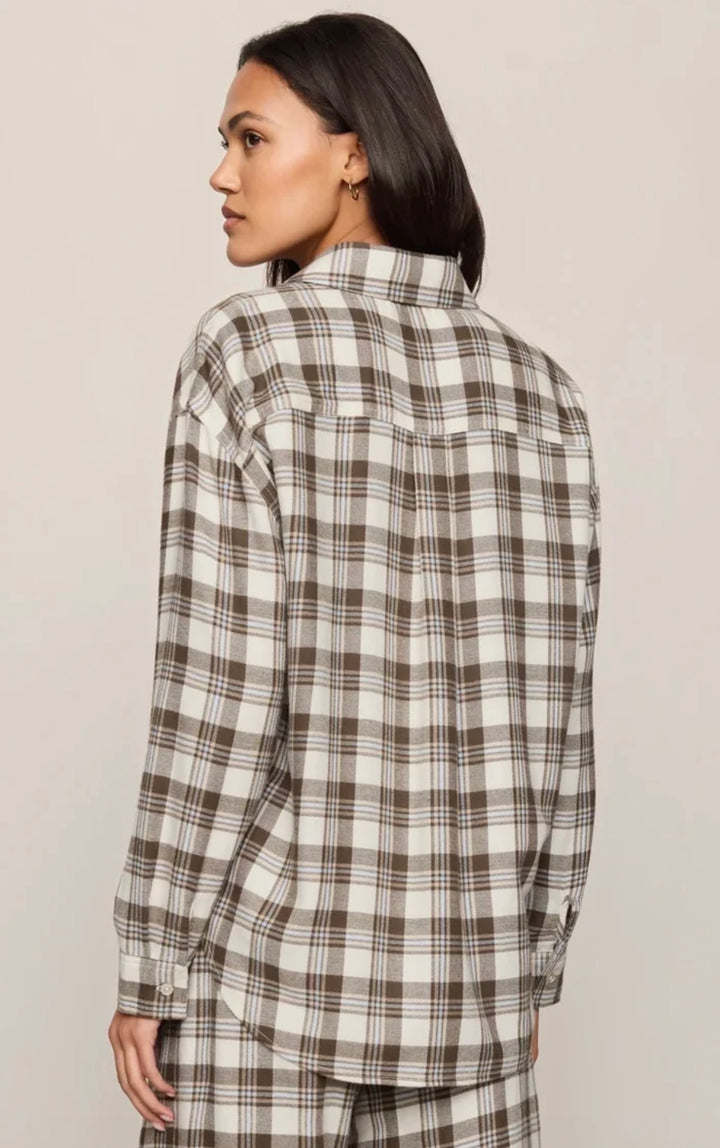 River Plaid Button Up | Cocoa Bean