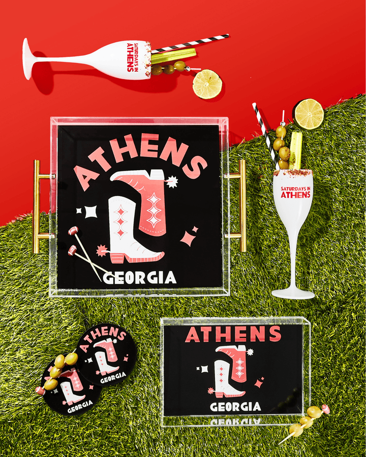 Athens | Large Acrylic Tray With Gold Handles
