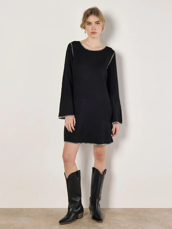 Blanket Stitch Knitted Dress