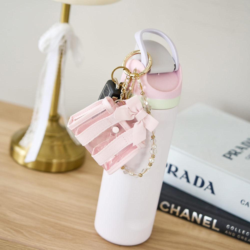 Jelly Tote Key Chain | Ballet Pink Bow
