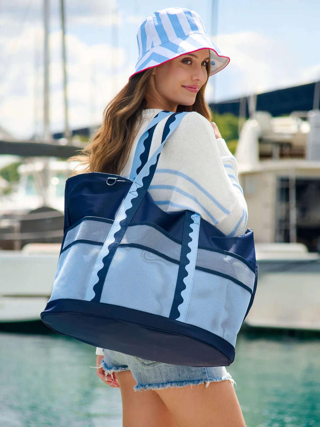 Camden Neoprene Tote, NAVY