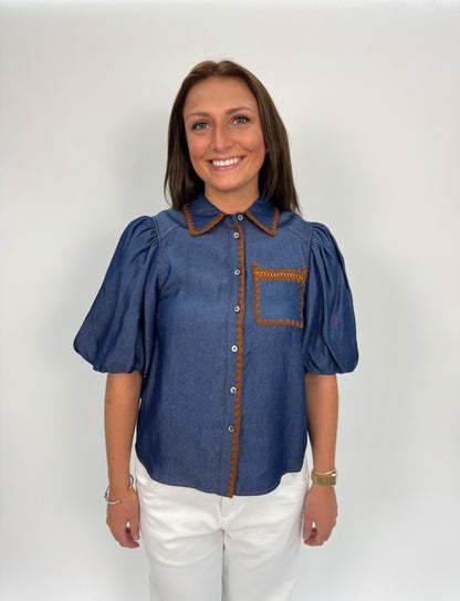 Delilah Denim Top