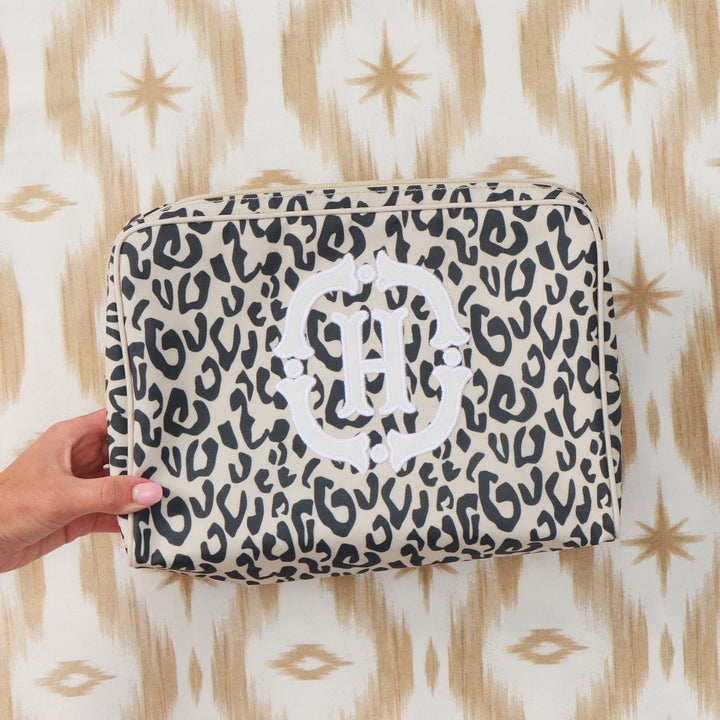 Large Patterned Toiletry Bag | Leopard