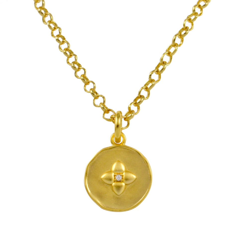 Florida Medal Flower Necklace