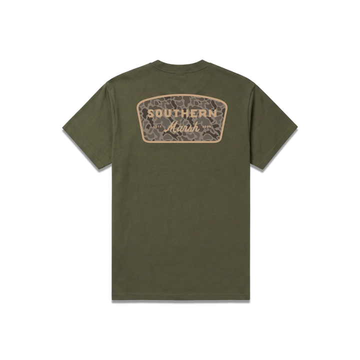 Retro Camo Tee | Dark Olive
