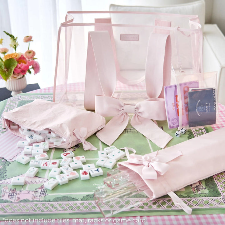 Mahjong Jelly Tote Set | Ballet Pink Bow