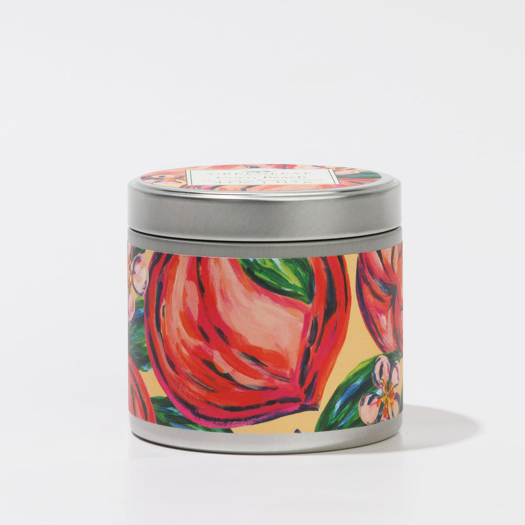 Greenleaf Coco Peach Tin Candle