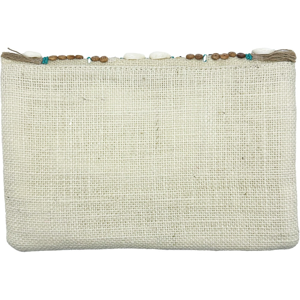 Beige Shelled Clutch